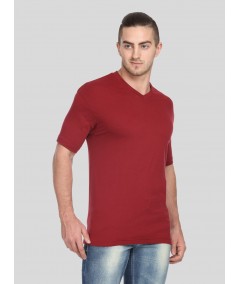 Burgundy Red V Neck TShirt