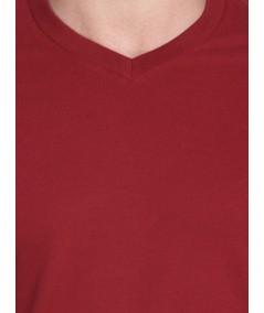 Burgundy Red V Neck TShirt