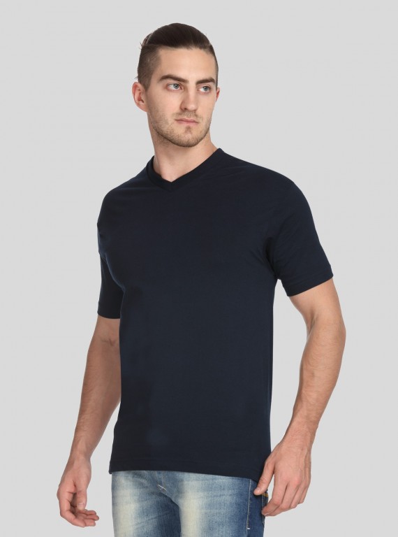 Navy Blue V Neck TShirt