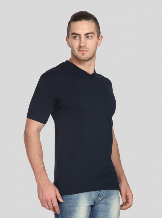 Navy Blue V Neck TShirt