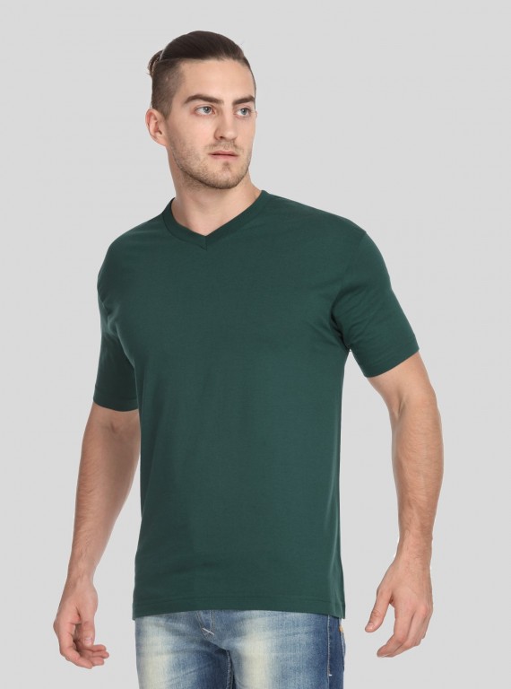 Deep Green V Neck TShirt