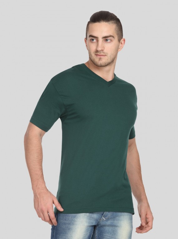 Deep Green V Neck TShirt