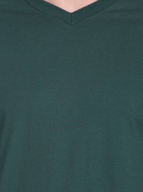 Deep Green V Neck TShirt