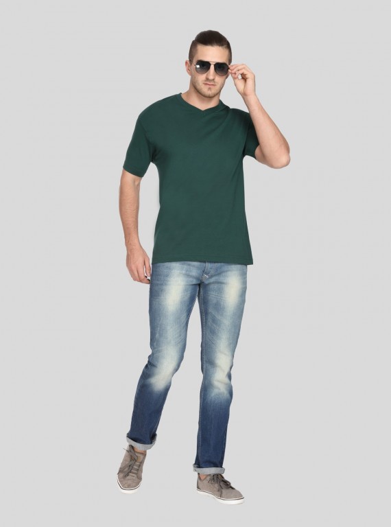 Deep Green V Neck TShirt