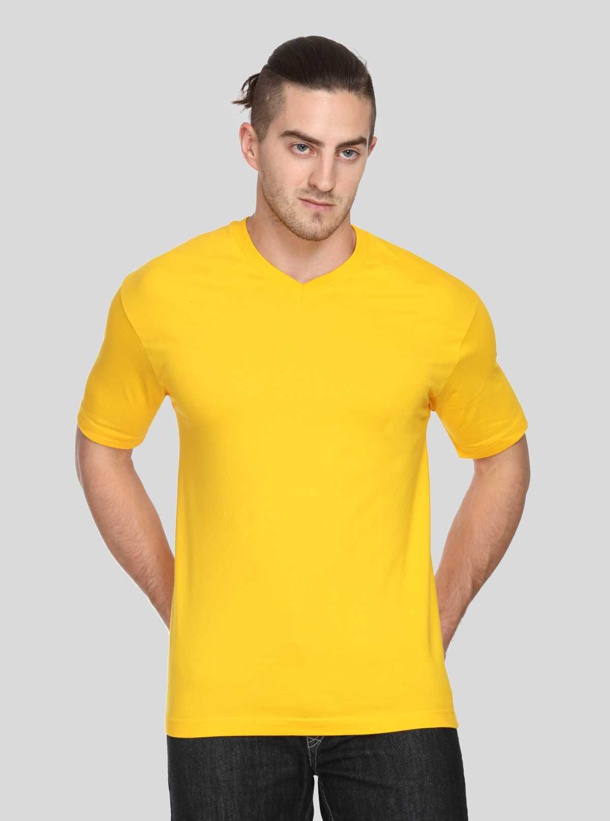 Men’s Yellow V-Neck T-Shirt – Bright & Comfortable | Boer & Fitch