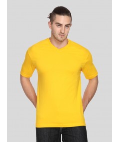 Men’s Yellow V-Neck T-Shirt – Bright & Comfortable | Boer & Fitch