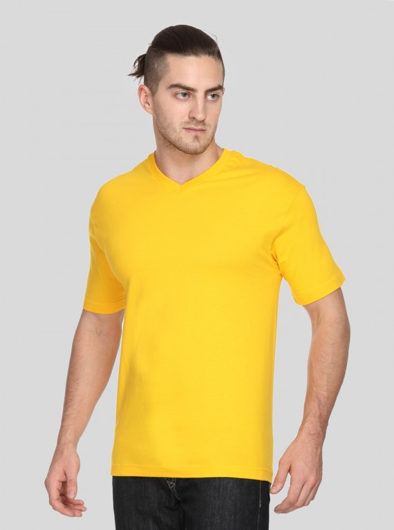 Yellow V Neck TShirt