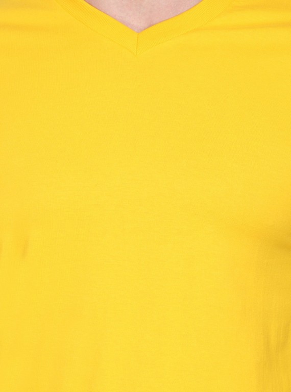 Yellow V Neck TShirt