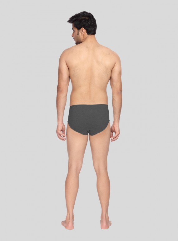 Charcol Melange jersey Brief - 2 Pack