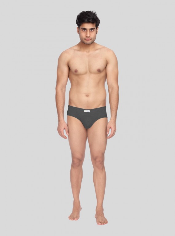 Charcol Melange jersey Brief - 2 Pack