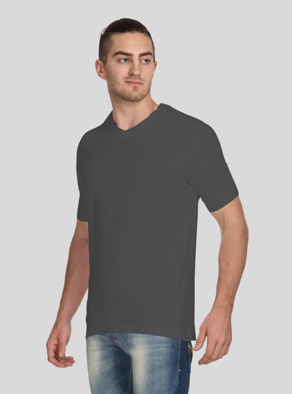 Dusted Grey V Neck TShirt