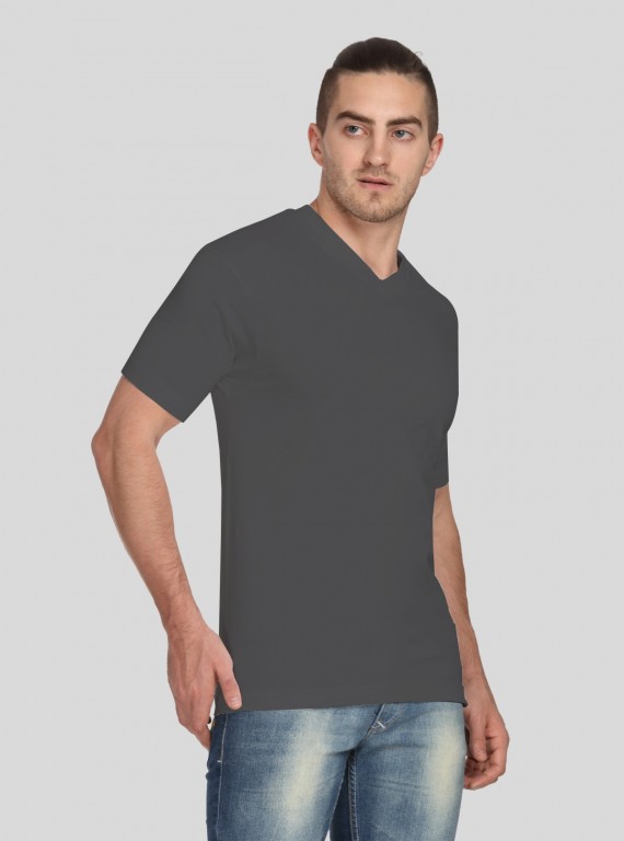 Dusted Grey V Neck TShirt