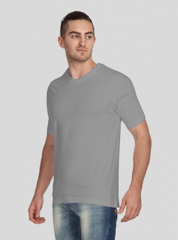 Light Grey V Neck TShirt