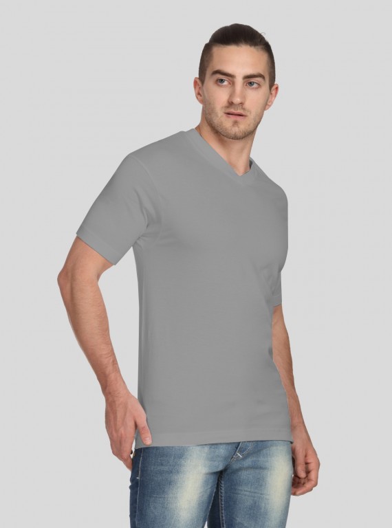 Light Grey V Neck TShirt