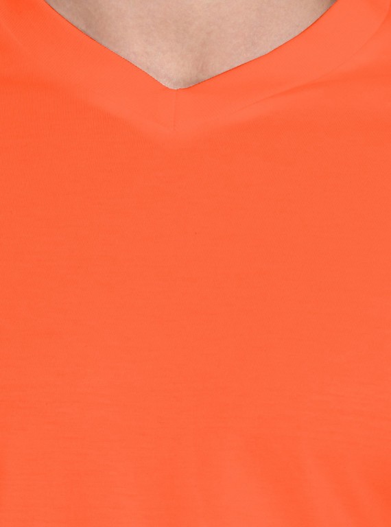Orange V Neck TShirt