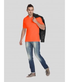 Orange V Neck TShirt