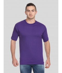 Men's Violet Basic Crew Neck T-Shirt – Bold Hue, Everyday Comfort