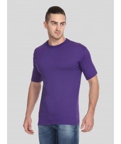 Purple Basic Crew Neck TShirt