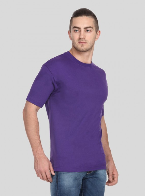 Purple Basic Crew Neck TShirt