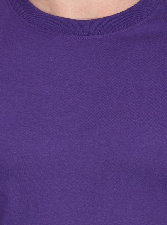 Purple Basic Crew Neck TShirt