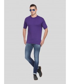 Purple Basic Crew Neck TShirt