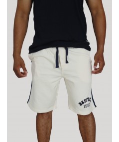 White Piping Fleece Shorts for Men – Casual Comfort Shorts by Boer and Fitch