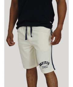 Ecru Piping Fleece Shorts