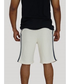 Ecru Piping Fleece Shorts