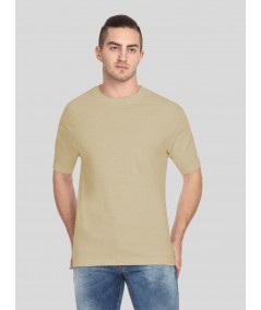 Men’s Beige Round Neck T-Shirt – Comfortable & Stylish | Boer & Fitch