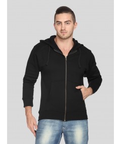 Men’s Black Zipper Hoodie – Classic Zip-Up with Urban Edge & Comfort