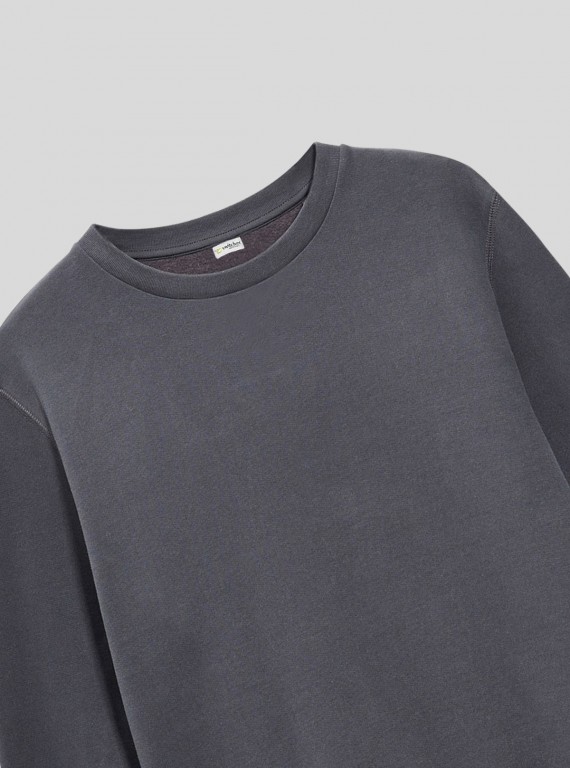 Black Garment Dyed Sweat Shirt