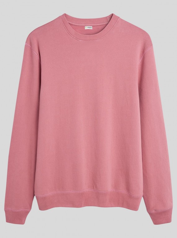 Pink Garment Dyed Sweat Shirt