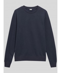 Men’s Navy Garment Dyed Sweatshirt – Classic Fit with Washed Elegance