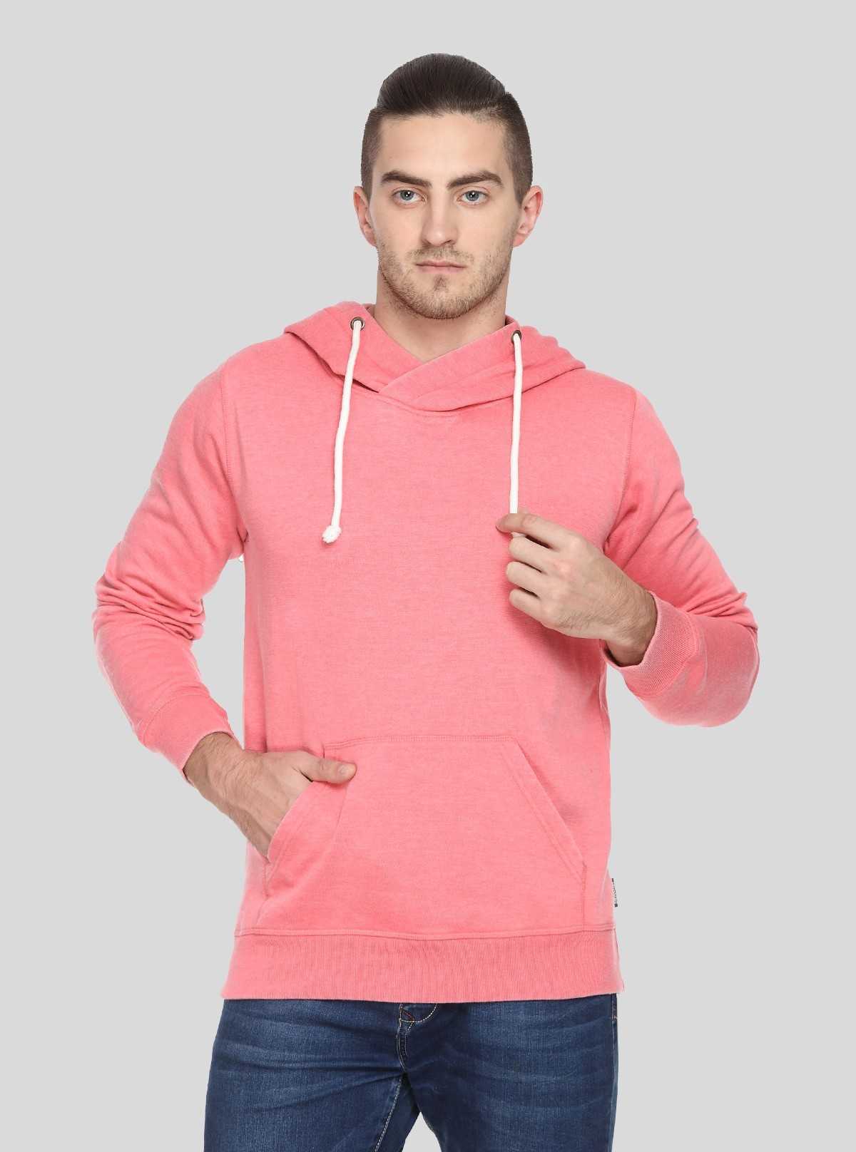 Men’s Pink Garment Dyed Sweatshirt – Soft-Tone Streetwear Classic