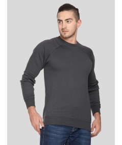 Charcol Melange Raglon Fleece Sweat Shirt