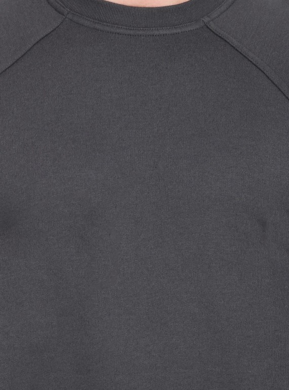 Charcol Melange Raglon Fleece Sweat Shirt