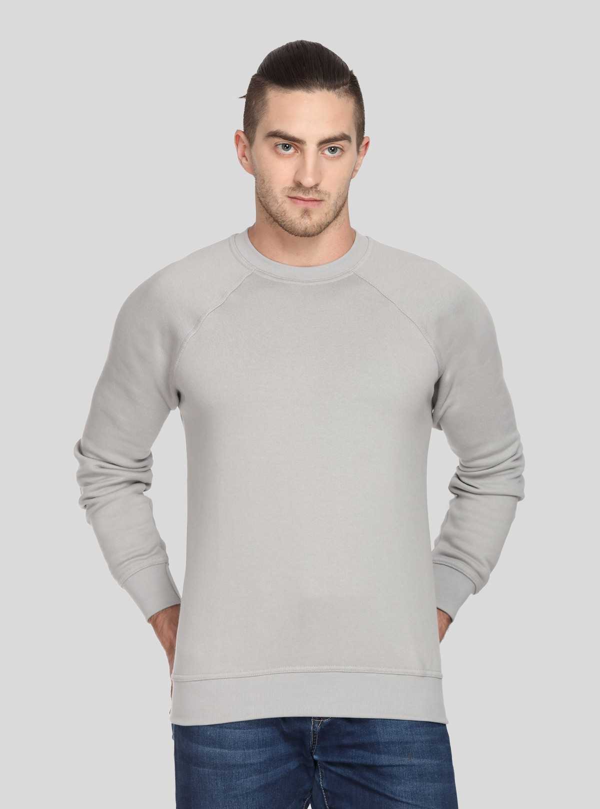 Men’s Grey Fleece Sweatshirt – Classic Style with All-Day Warmth