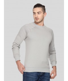 Grey Raglon Fleece Sweat Shirt