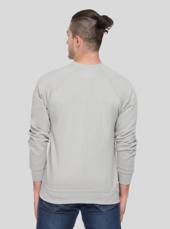 Grey Raglon Fleece Sweat Shirt