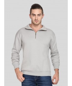 Men’s Grey Zipper Collar Cardigan – Smart Layers for Modern Comfort