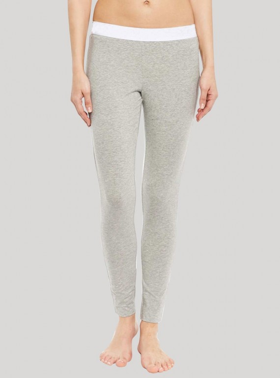 Women’s Grey Melange Cotton Jersey Pyjama Pant – Soft, Cozy & Breathable