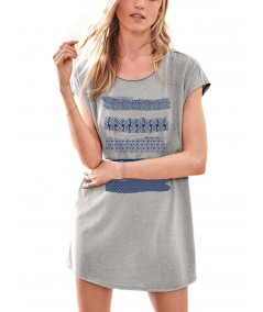 Grey Melange Cap Sleeve Sleepwear Boer and Fitch - 2