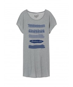 Grey Melange Cap Sleeve Sleepwear Boer and Fitch - 3
