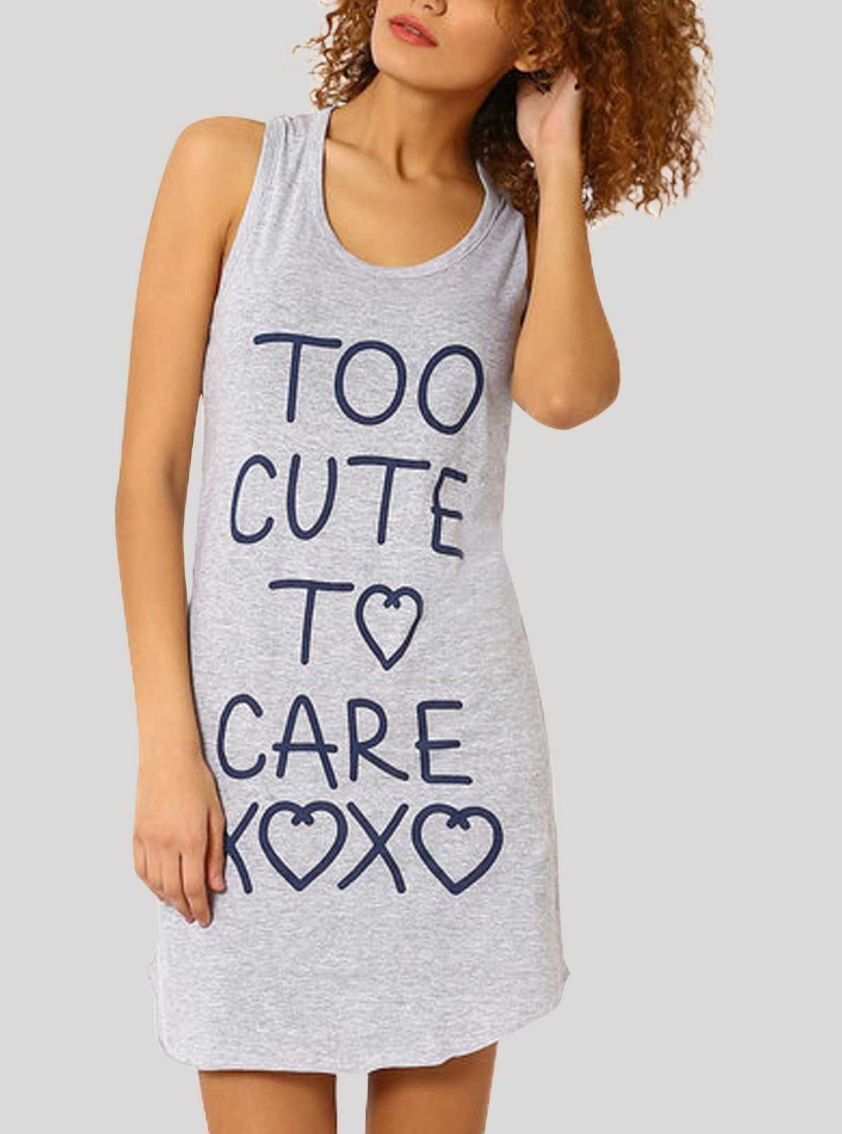 Women’s Grey Melange Cotton Jersey Knit Long Dress – Casual Chic Comfort