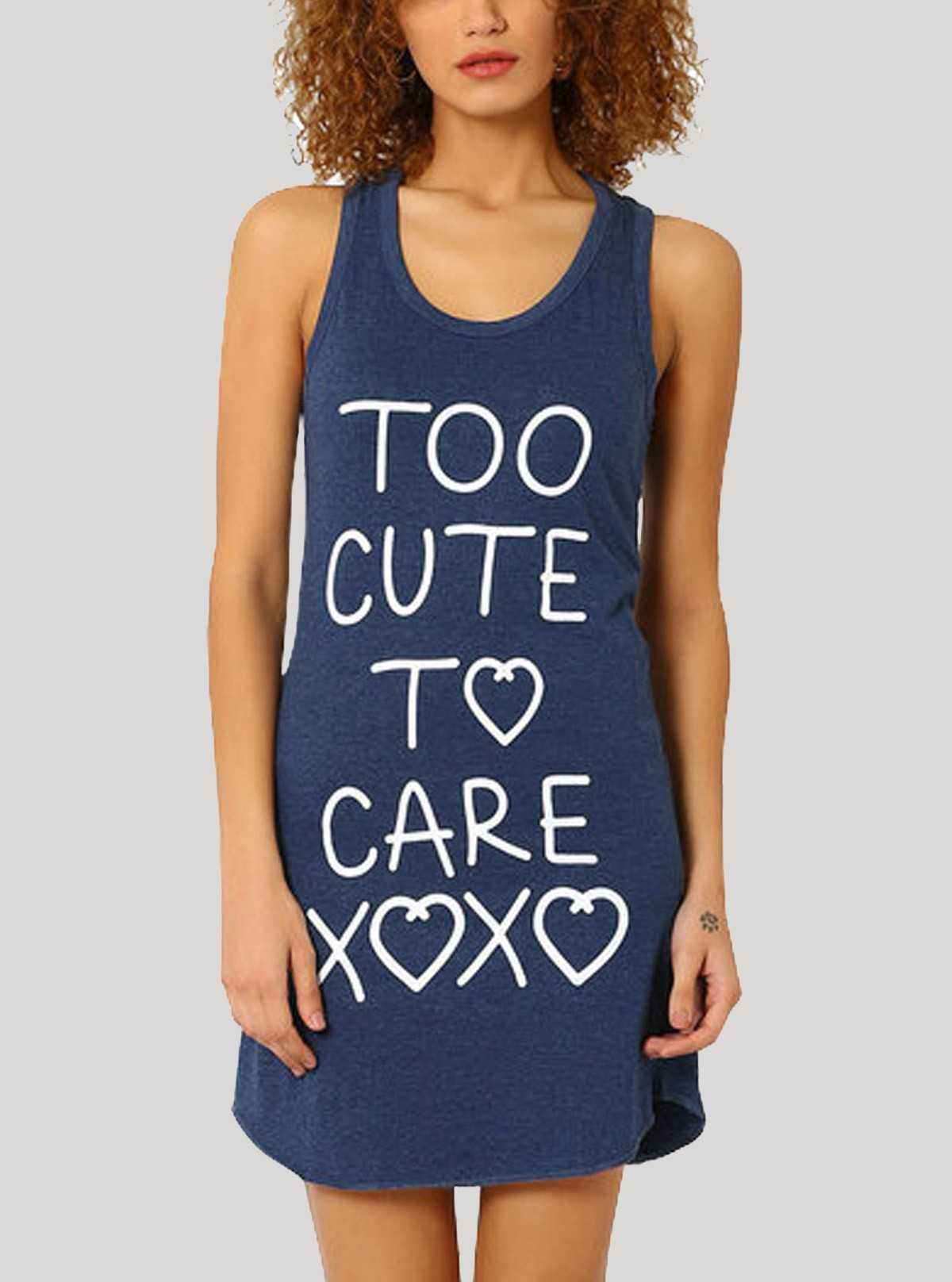 Women’s Navy Cotton Jersey Knit Long Dress – Elegant Everyday Style