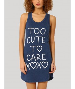 Women’s Navy Cotton Jersey Knit Long Dress – Elegant Everyday Style