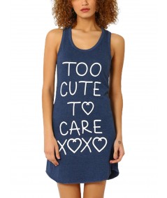 Navy Sleeveless Printed long Dress Boer and Fitch - 2