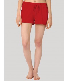 Women’s Red Cotton Jersey Shorts – Bold, Soft & Effortlessly Comfortable