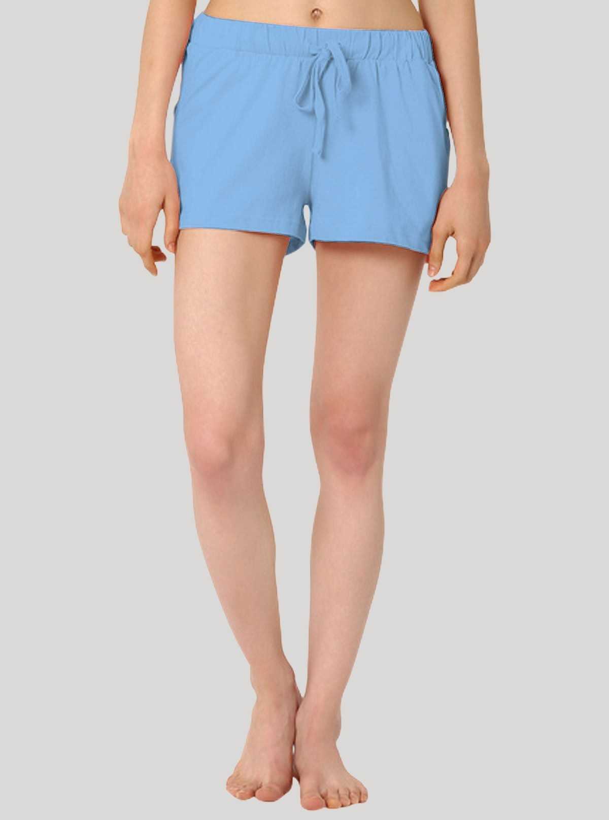 Light Blue Womens Shorts Boer and Fitch - 1