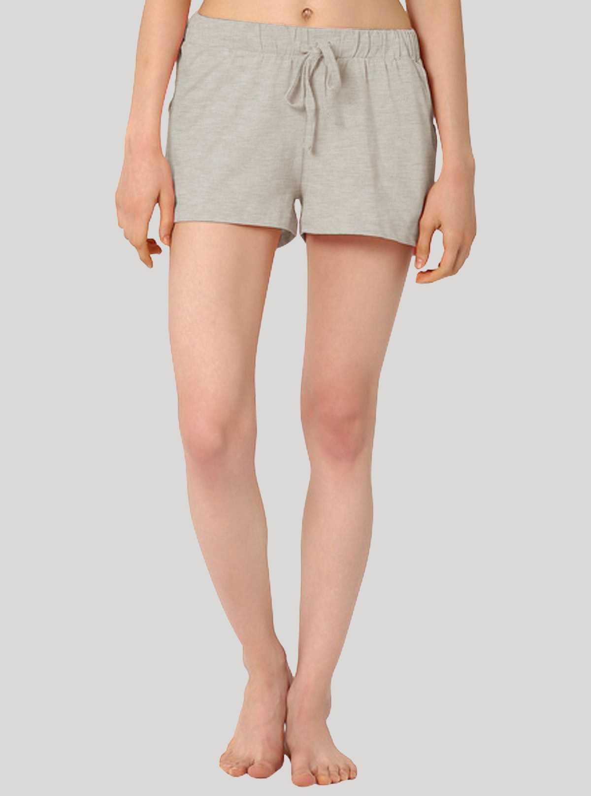White Melange Womens Shorts Boer and Fitch - 1